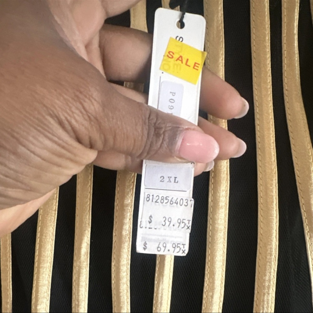 Gold and Black Striped Men's Blazer
